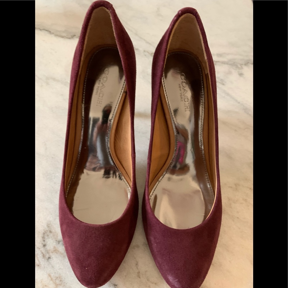 Coach suede pumps